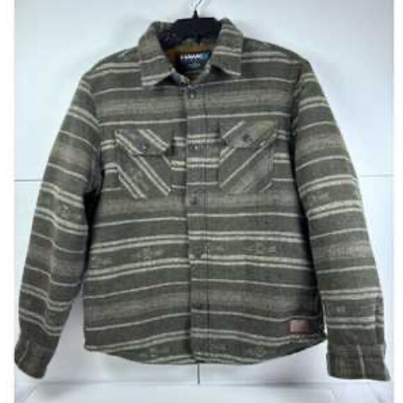 Tony Hawk Wool Sherpa Jacket Green L Nwt - Picture 1 of 5
